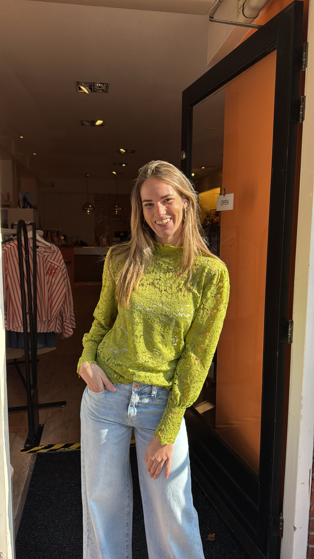 Lace top - green