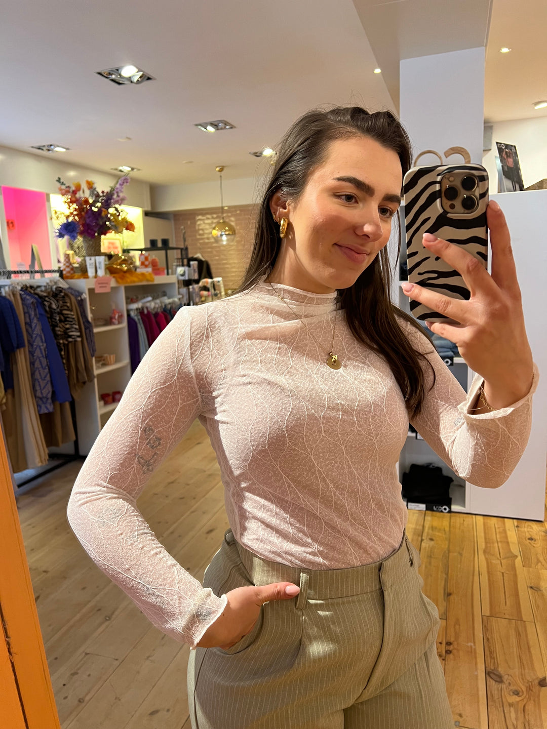 Mesh top - wit