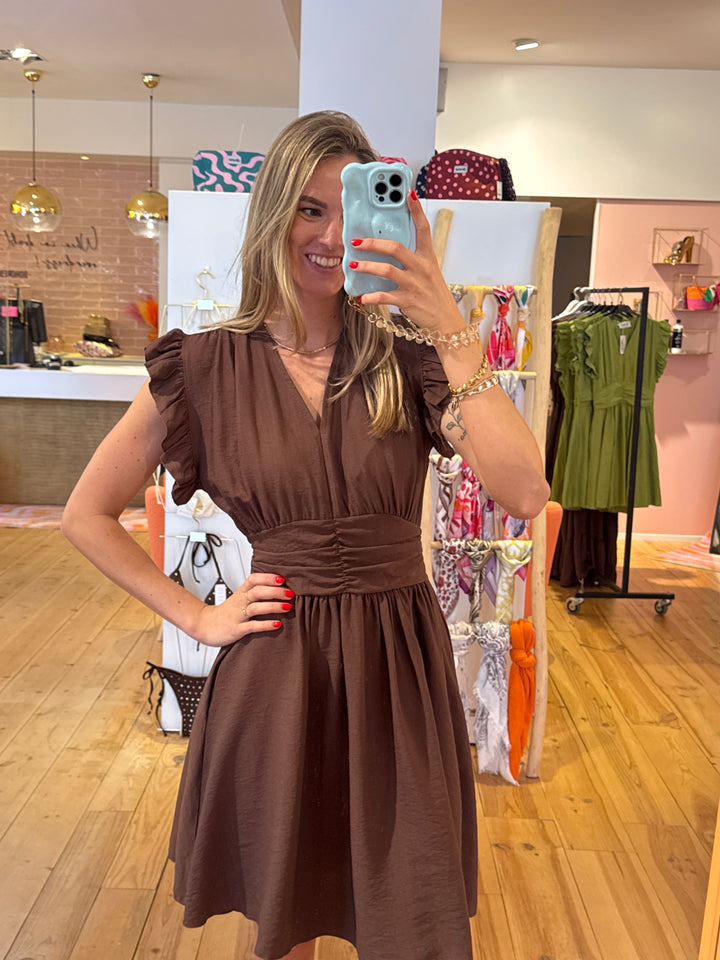Dress Karlijn- brown