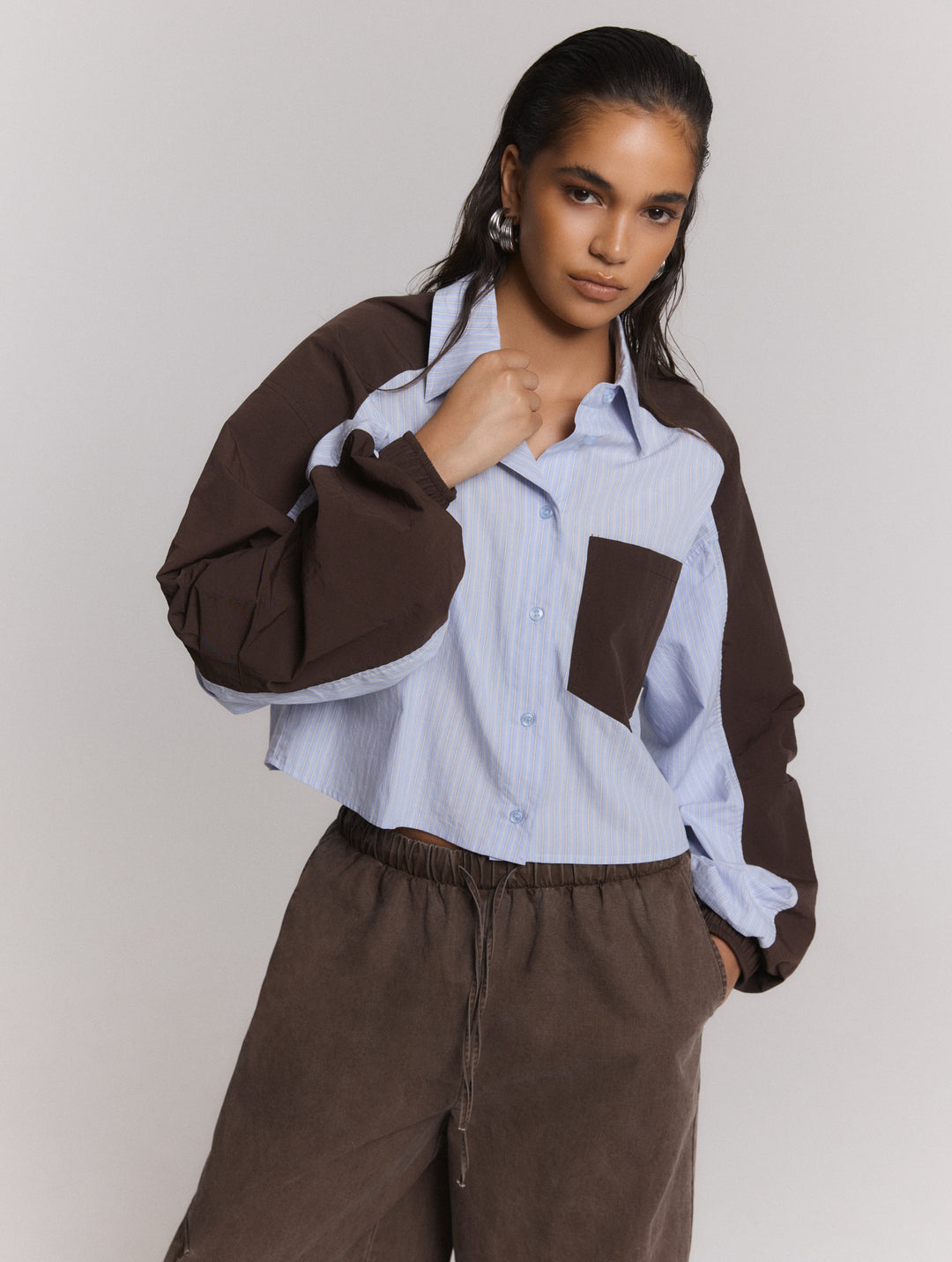 Striped blouse bomber Noor