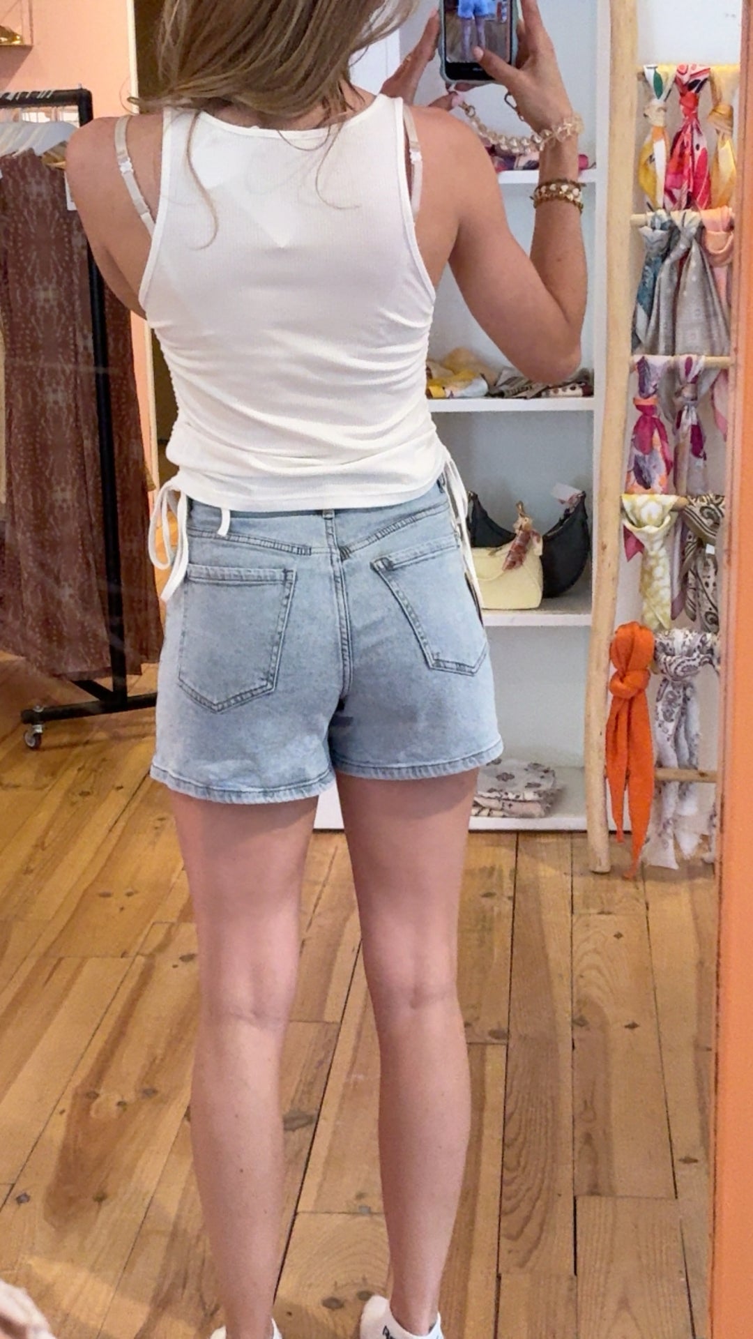Denim skort viv