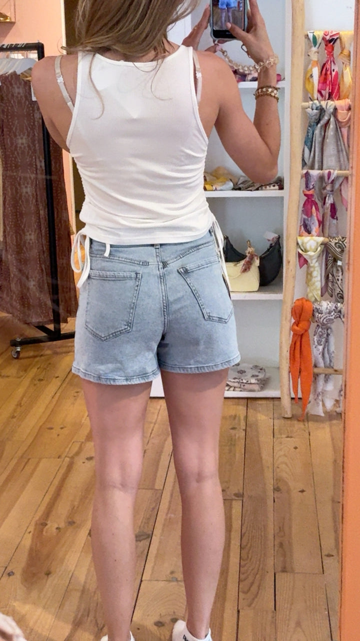 Denim skort viv