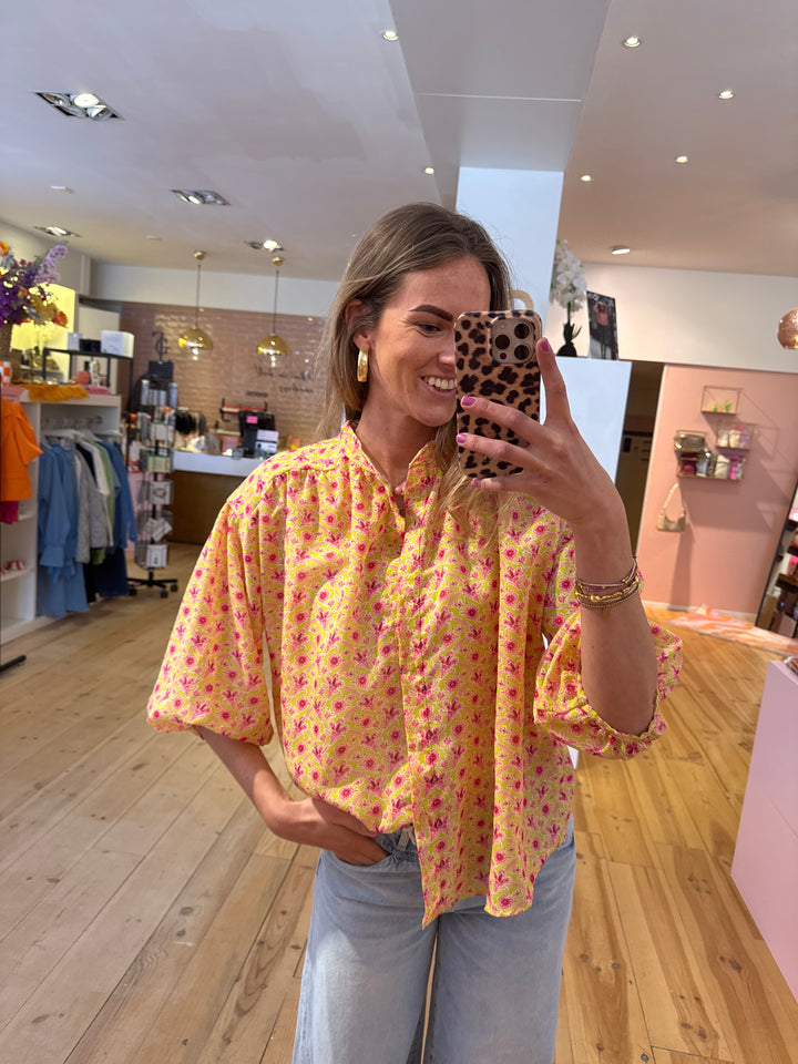 Blouse Betty - lime pink