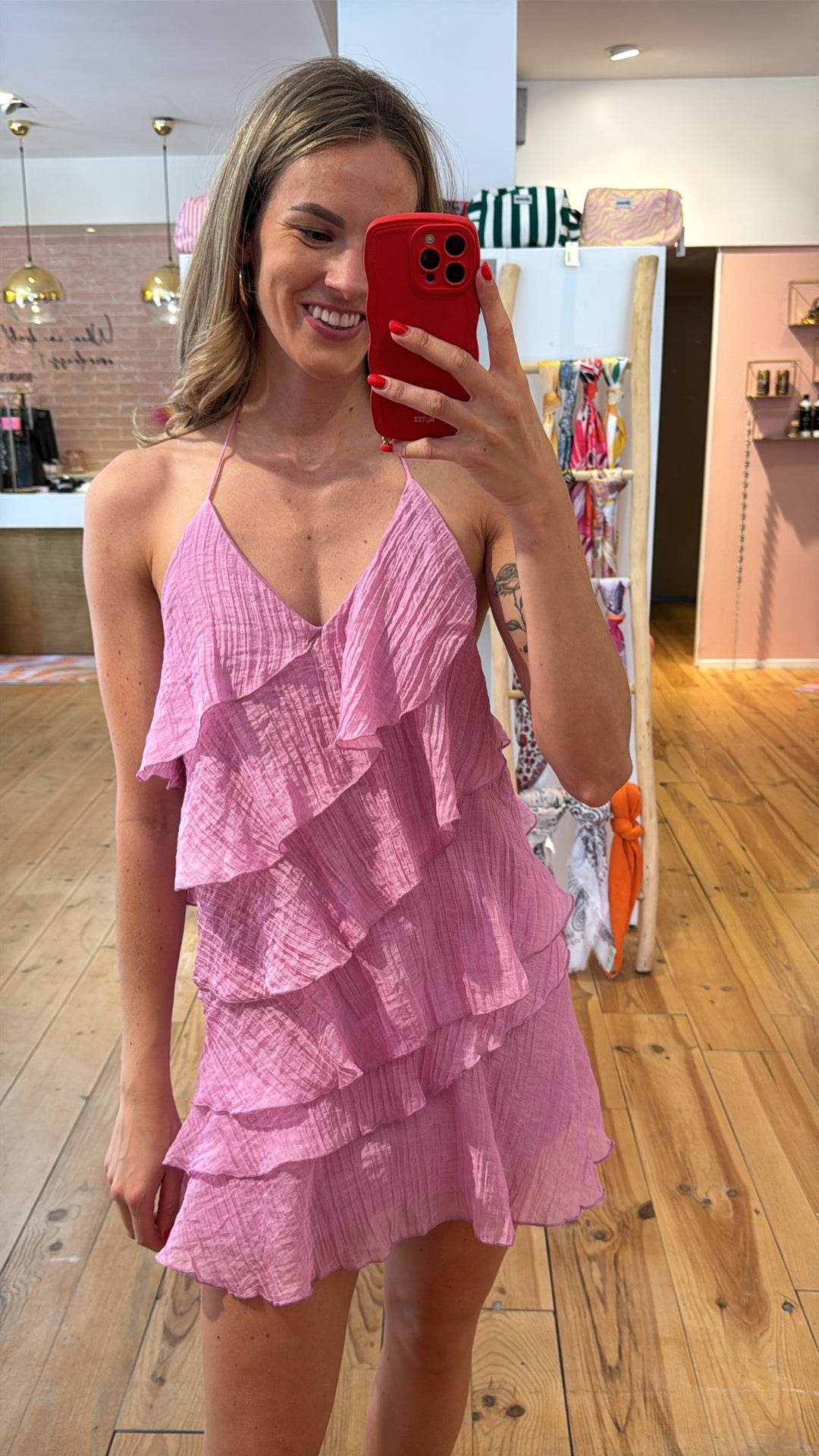 Ruffle dress - violet
