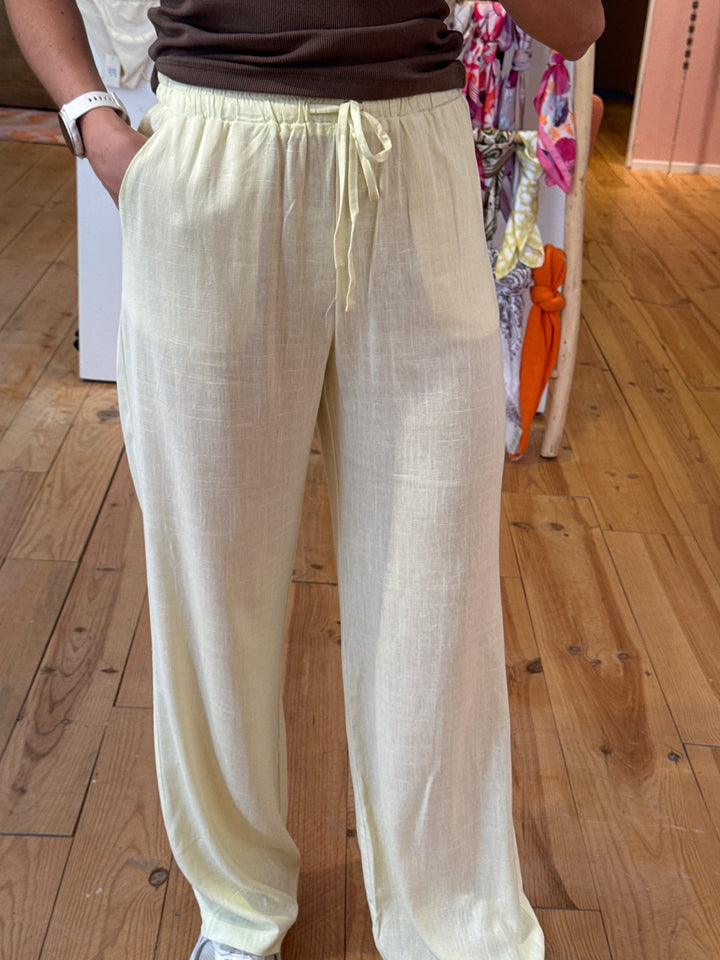 Linnen pants - yellow