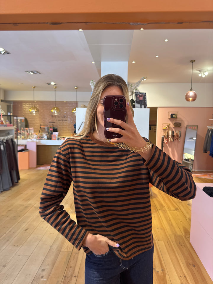 Top jenny - bruin/zwart