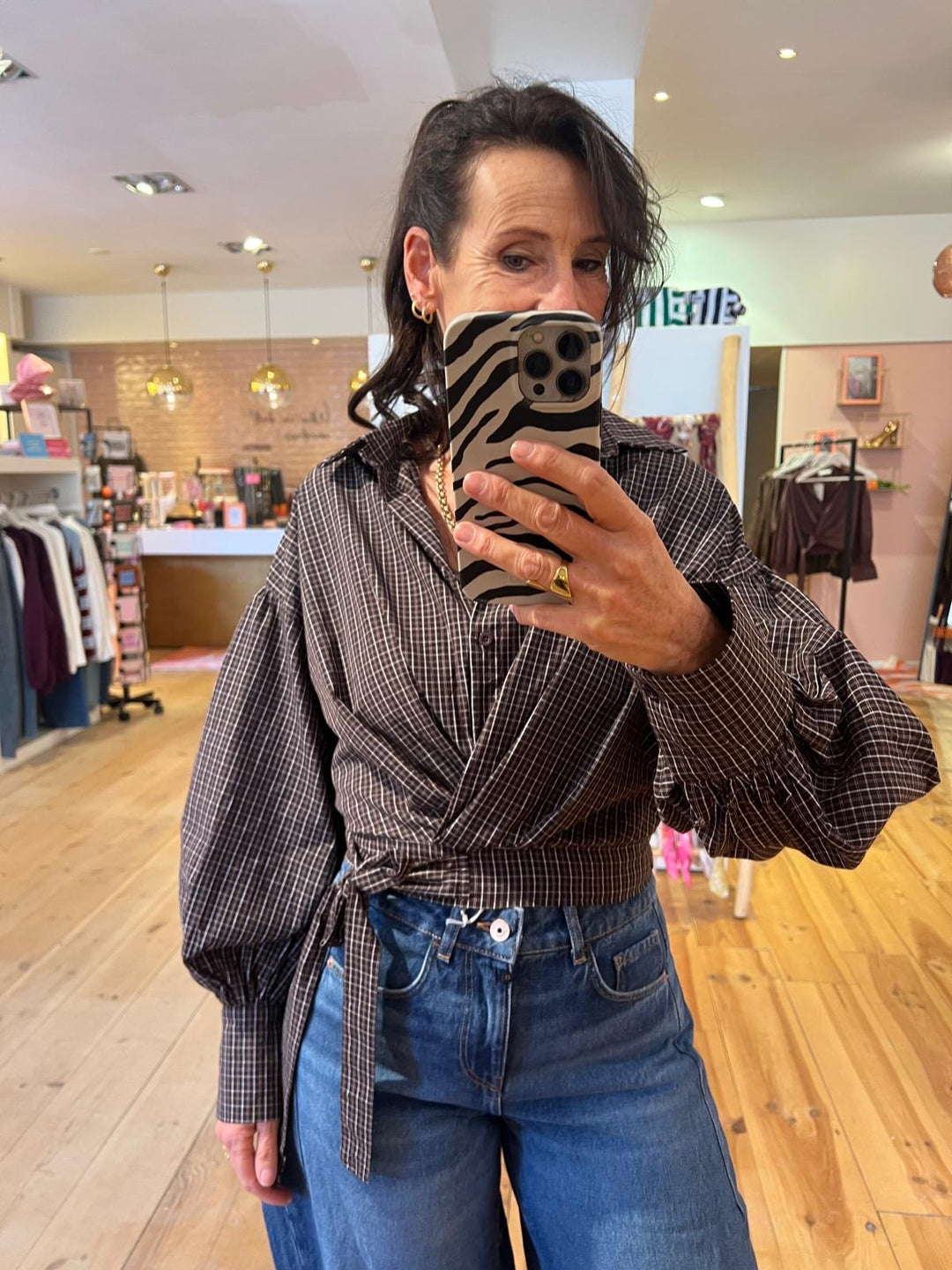 Blouse Nikki - bruin