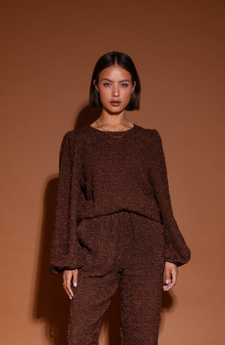 Mia top - brown