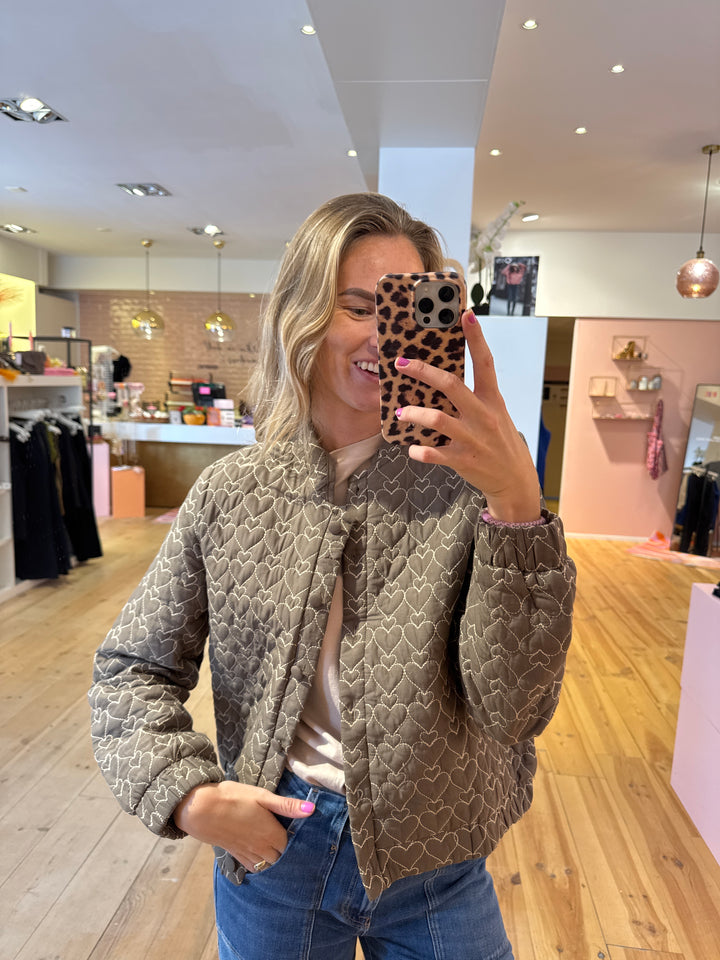 Bomber Fleur - bruin