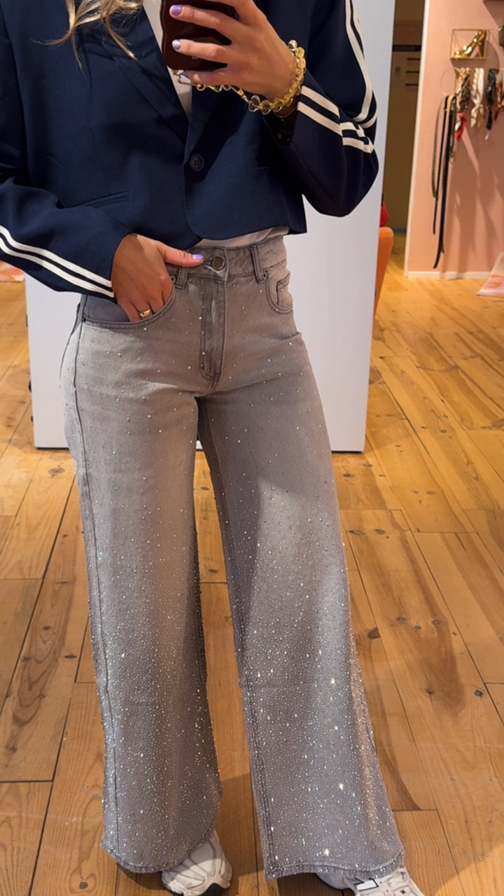 Sparkle jeans - light grey