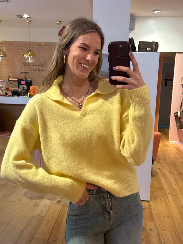 Polo knit - yellow