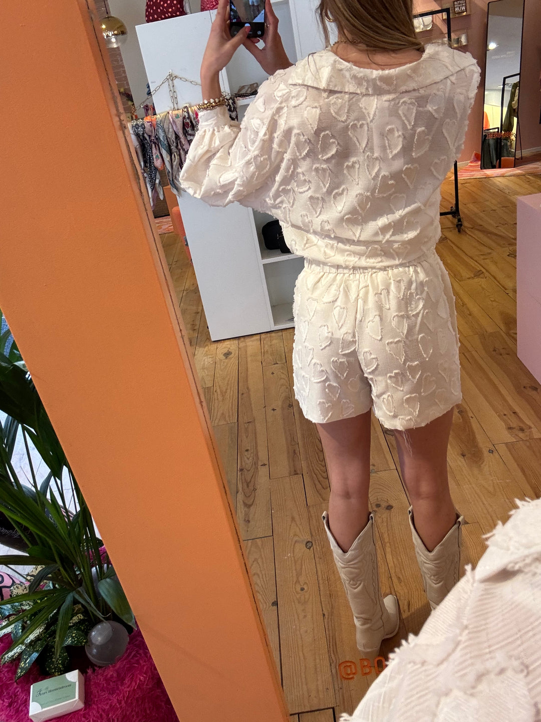 Hearts skort - wit