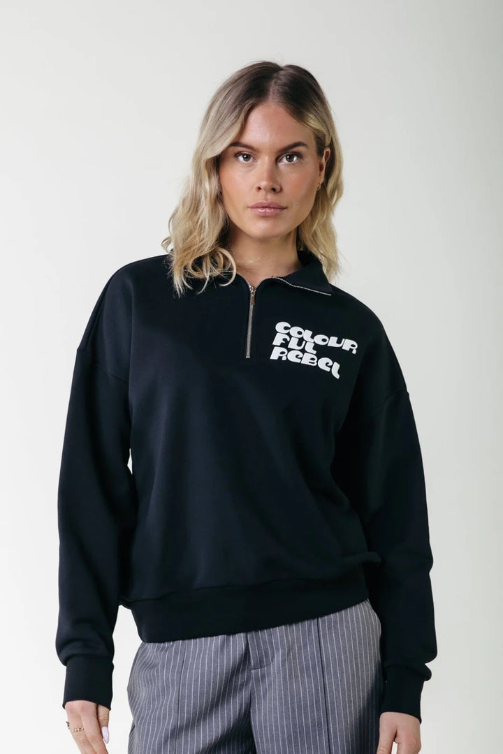 Uni logo zip sweat