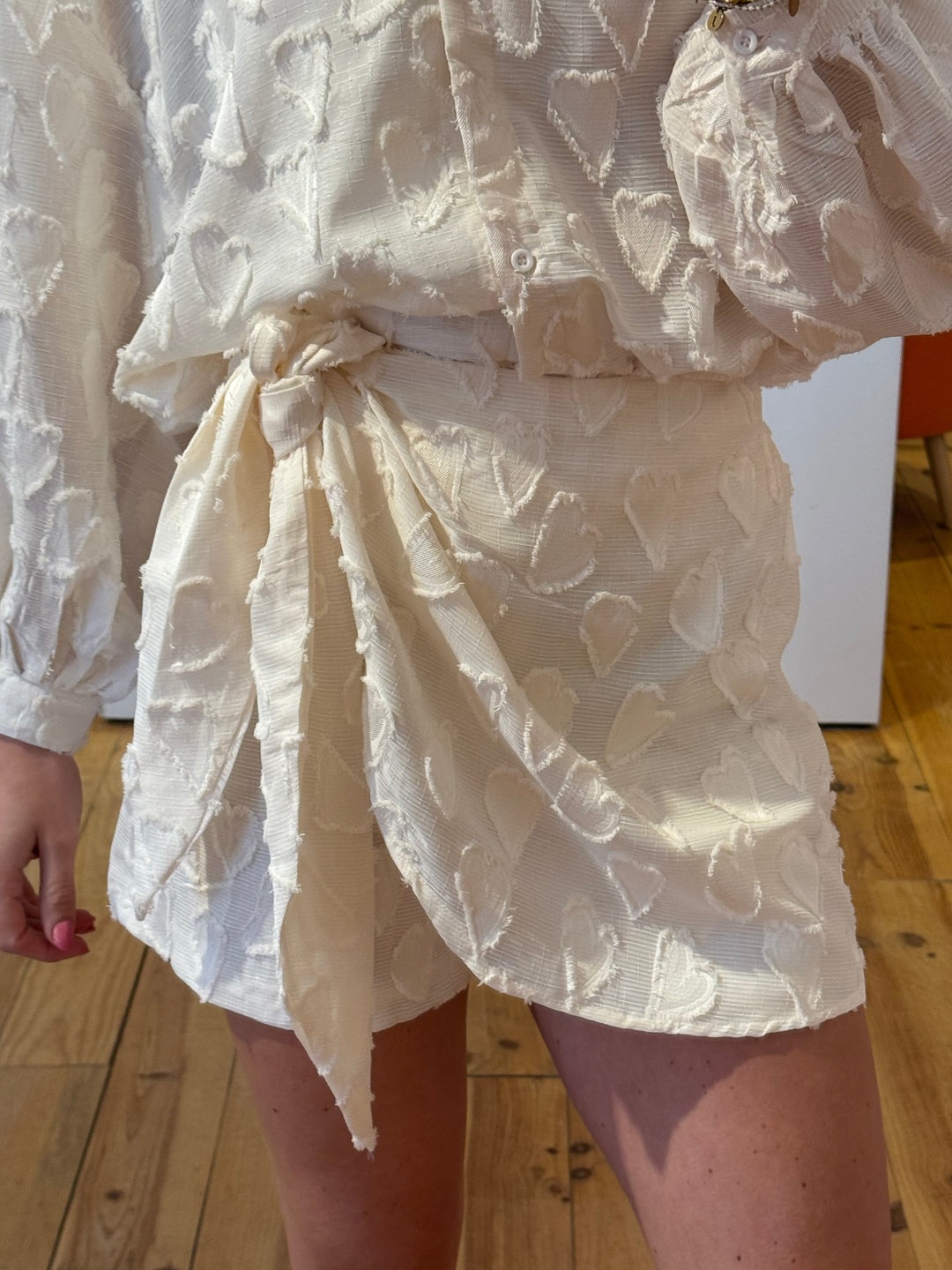 Hearts skort - wit