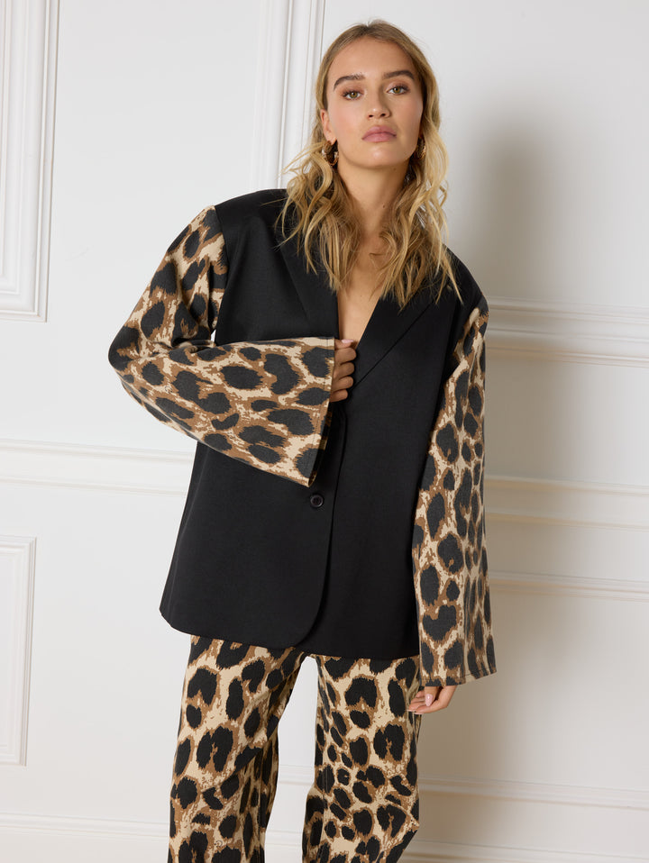 Blazer suki leopard sleeve