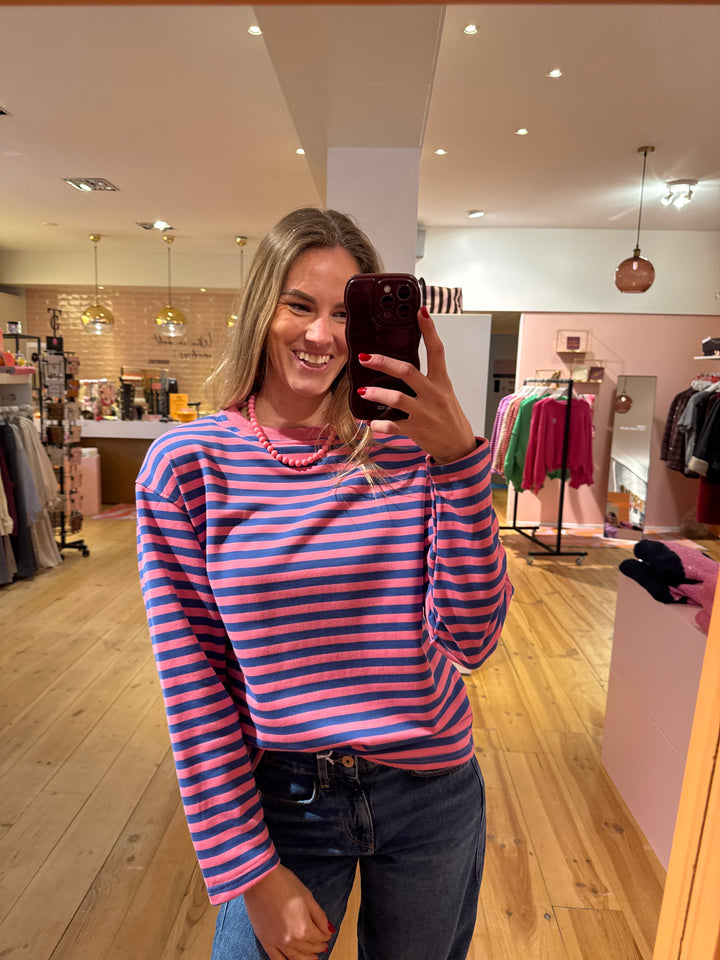 Jenny longsleeve - blue/pink