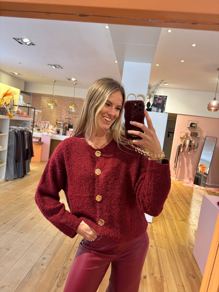 Cardigan Britt - bordeaux