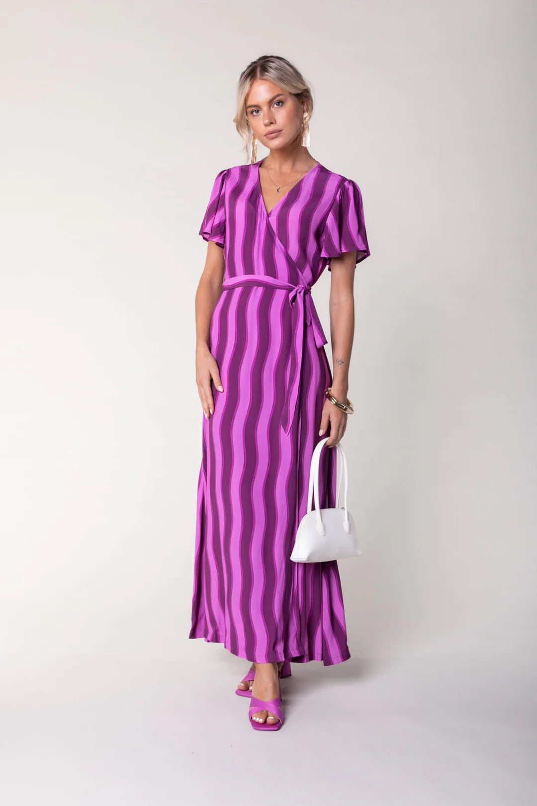 Ava stripes maxi dress