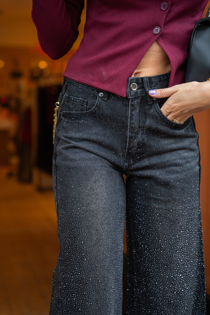 Sparkle jeans - black