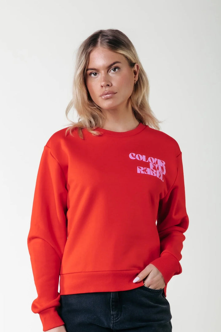 Red sweater logo