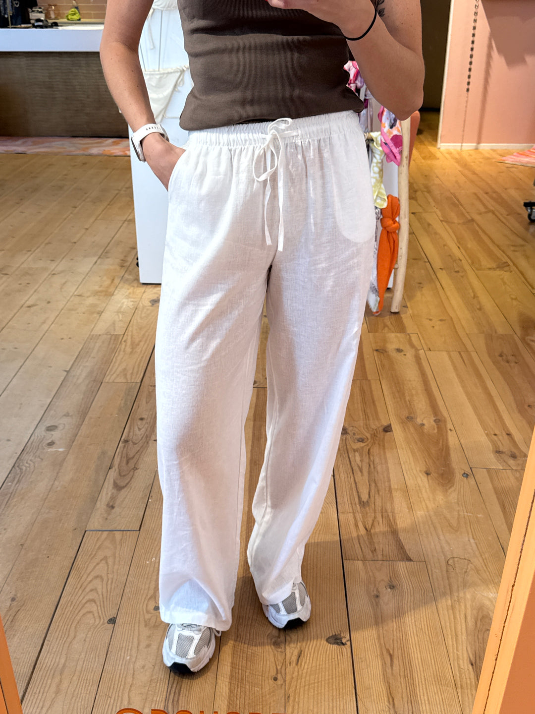 Linnen pants - wit