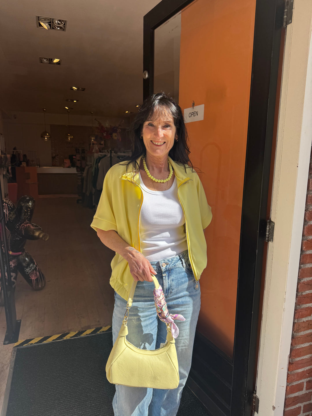 Zipper top - yellow