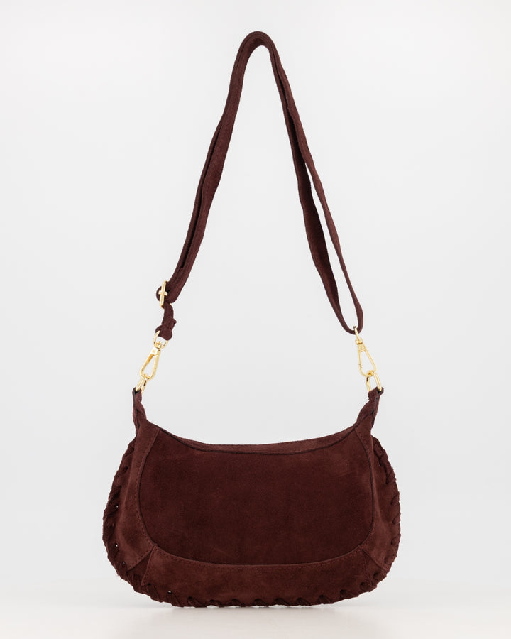 Helin suede bag - burgundy