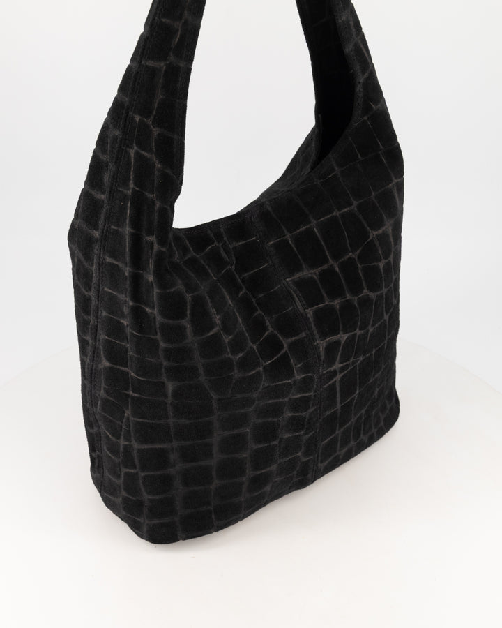 Loreen bag croco - zwart