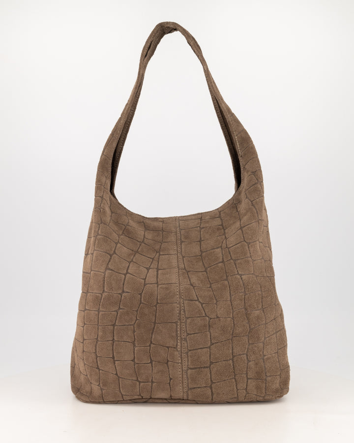 Loreen croco bag - taupe