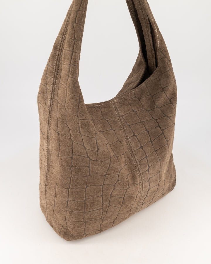 Loreen croco bag - taupe