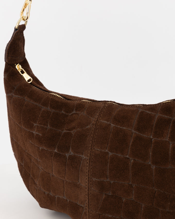 Savina - croco bruin