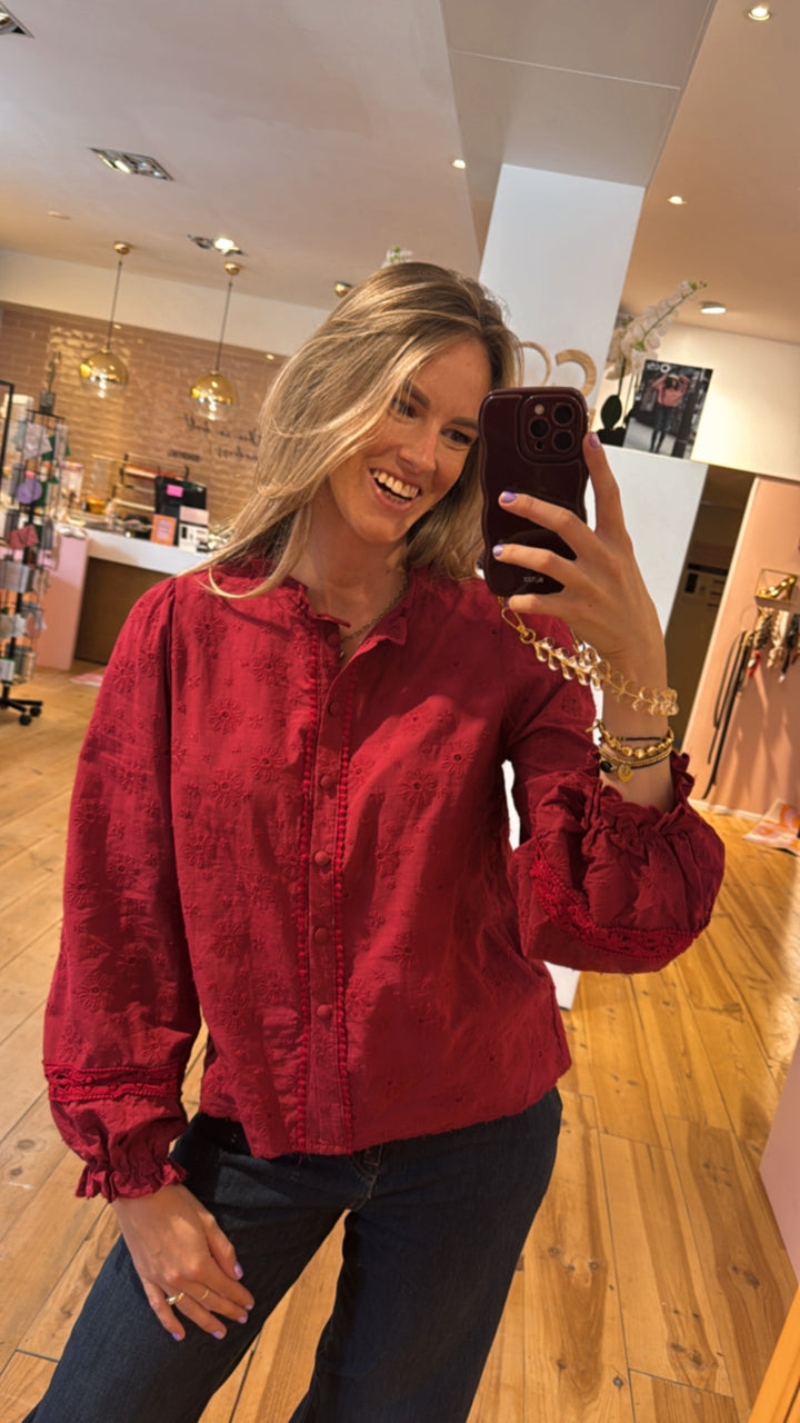 Blouse Fay - bordeaux