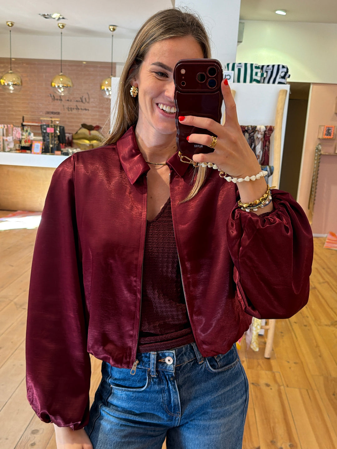 Jacket Kairi - satin bomber