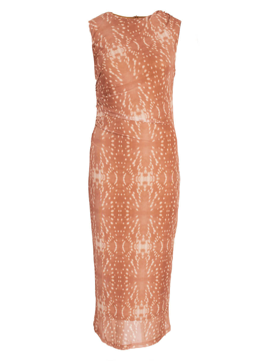 Mesh dress - mocca