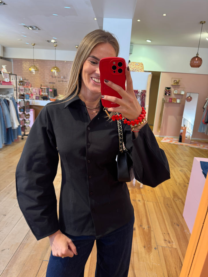 Balloon blouse - zwart