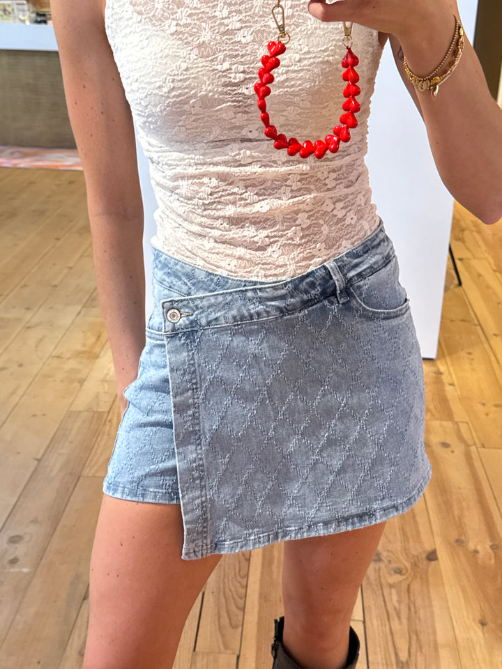 Denim skort Loïs