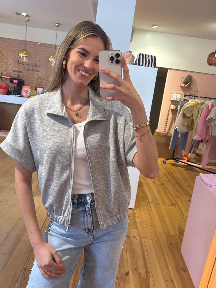 Zipper top - grey