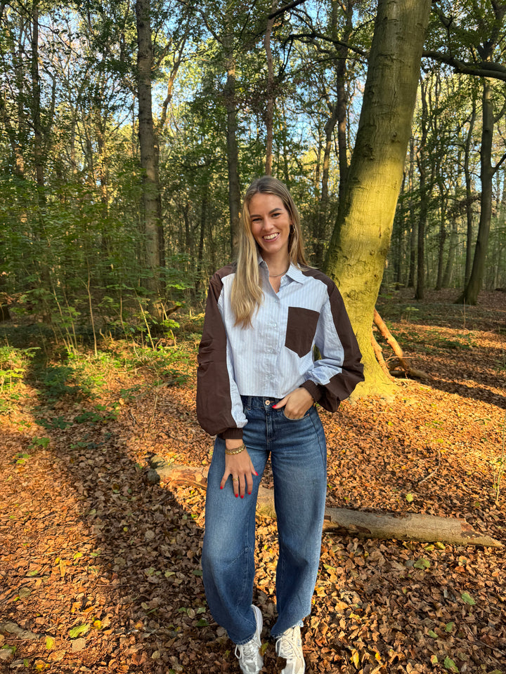 Striped blouse bomber Noor