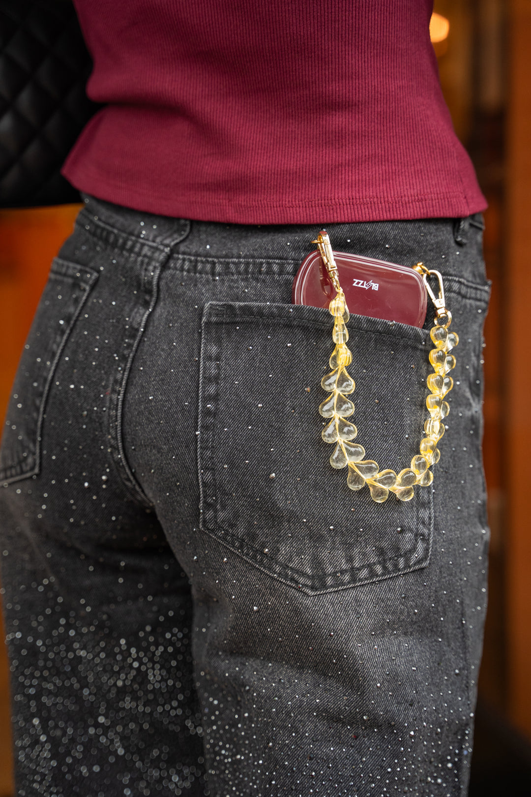 Sparkle jeans - black