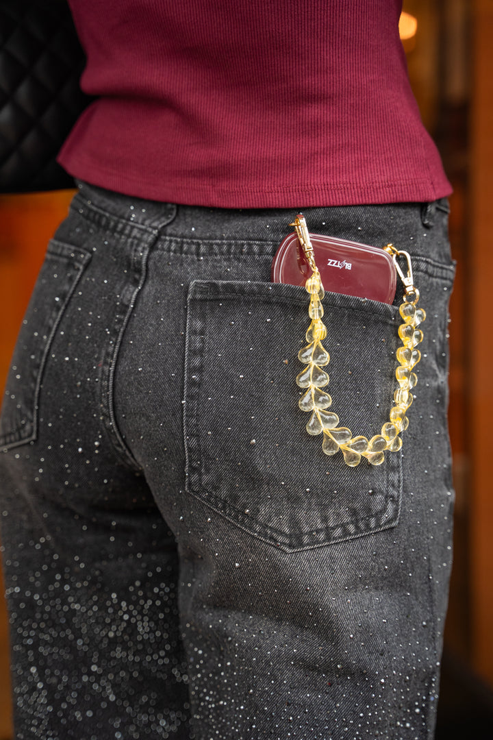 Sparkle jeans - black