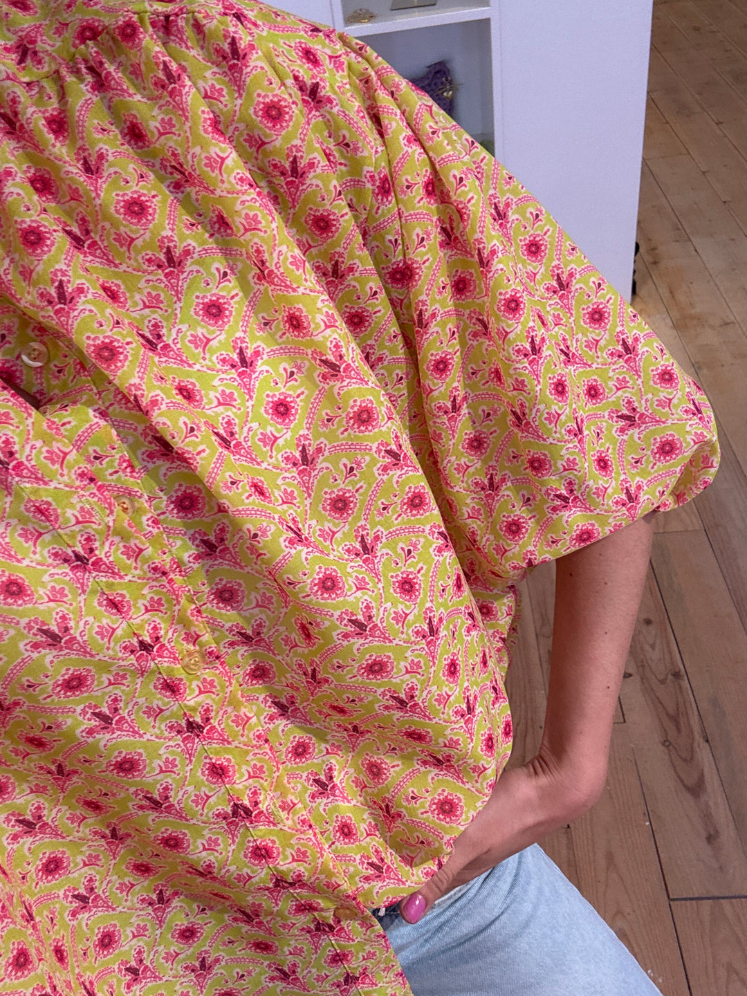 Blouse Betty - lime pink