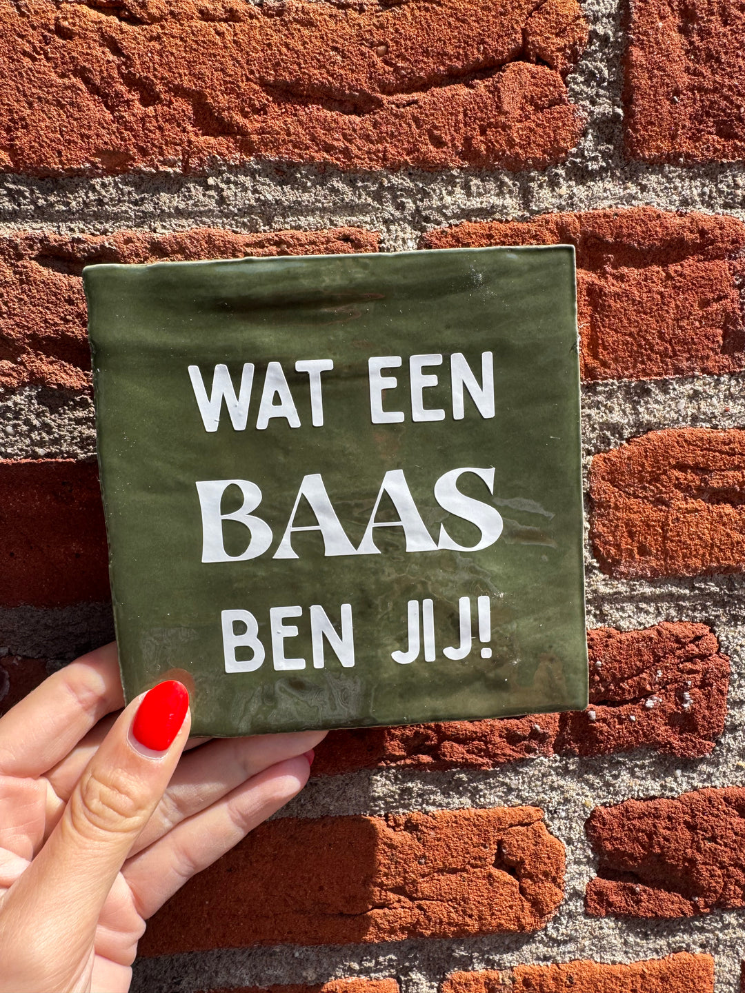 Tegeltje - baas