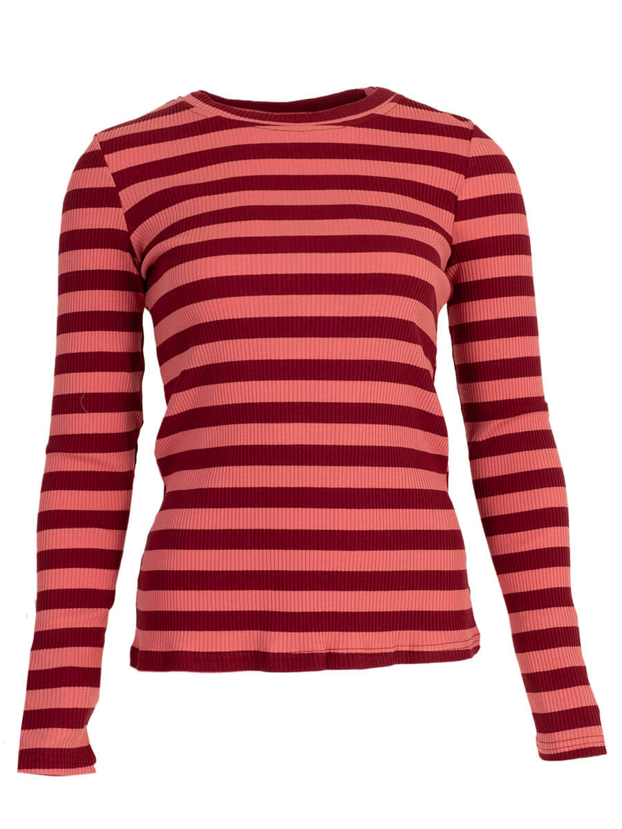 Striped top - pink/bordeaux