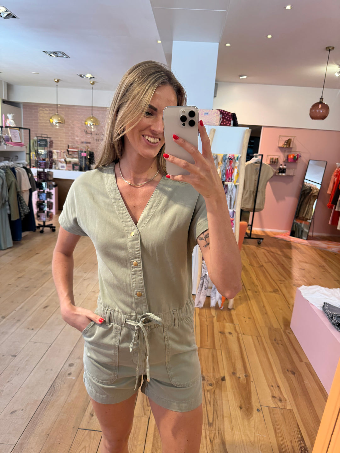 Tina playsuit - khaki