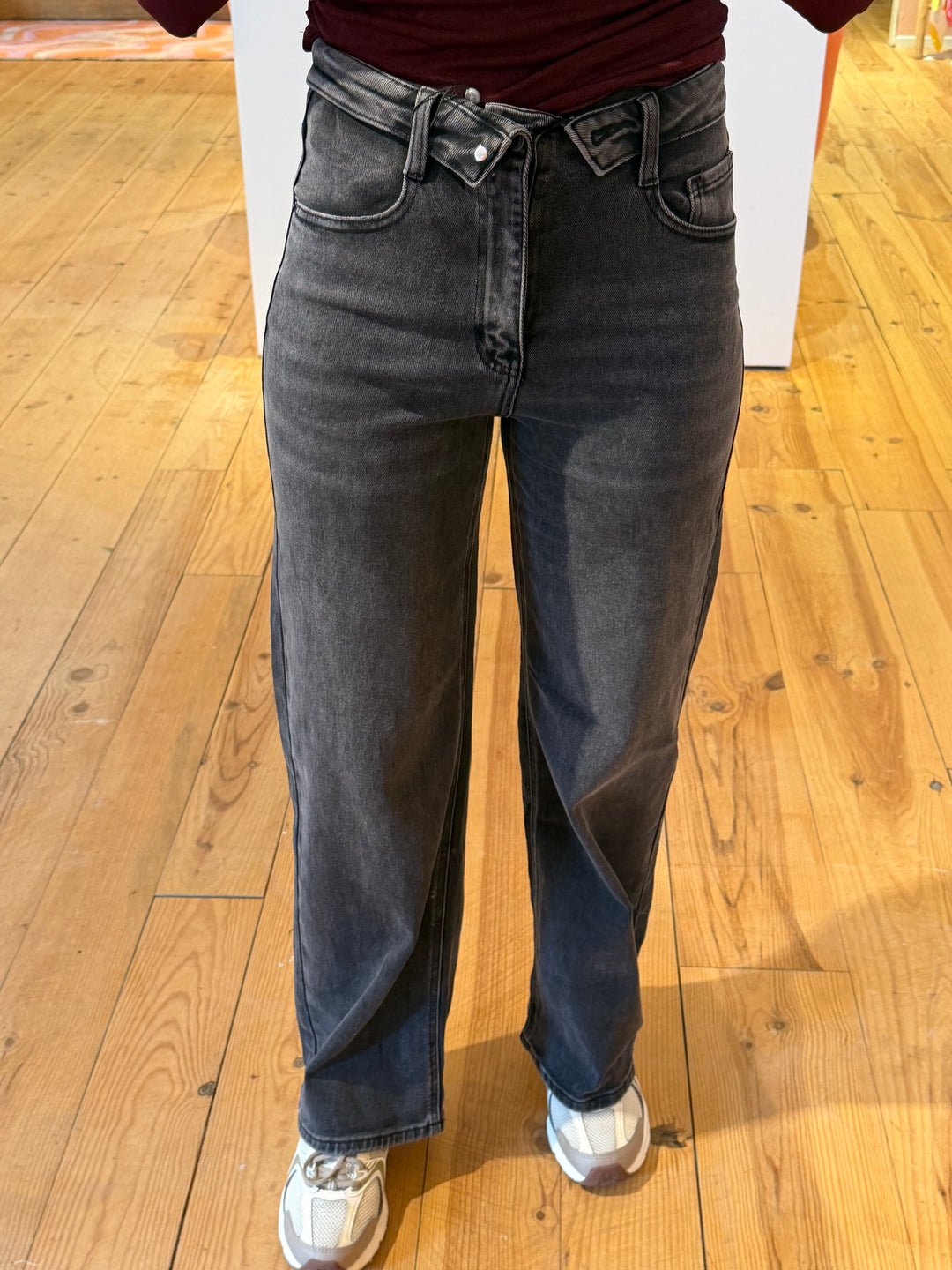 Jeans washed black stretch